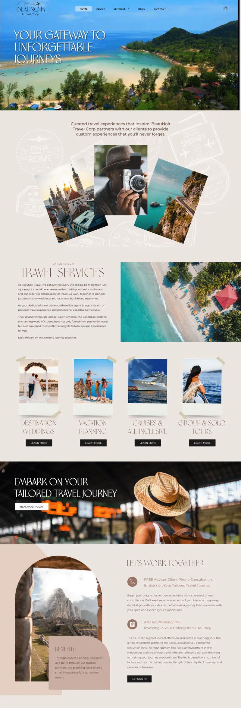 Beau Noir Travel — SEO-led web build